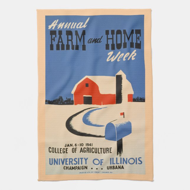 Farm & Home Week Kitchen Towel (Vertical)