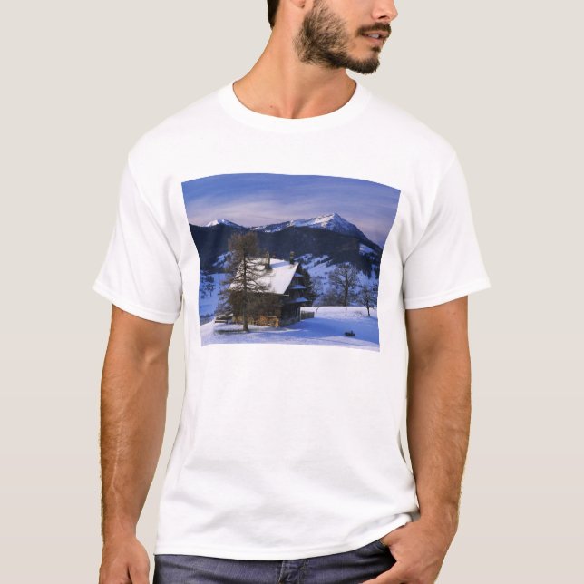 Farm house and Mount Rigi and Pilatus, T-Shirt (Front)