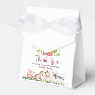 Farm House Animals Barnyard Birthday Baby Shower Favor Boxes