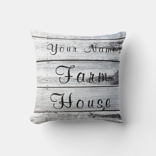 Farm House Barn Wood Pillow