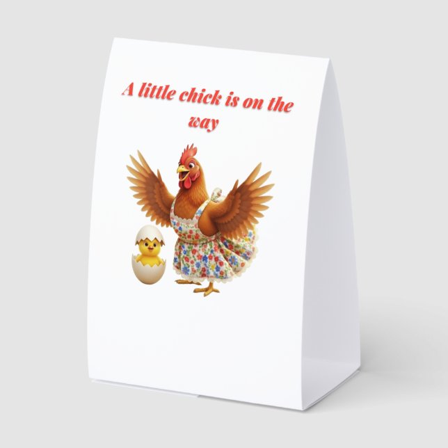 Farm House hen Baby Shower" Paper Table Tent (Front)
