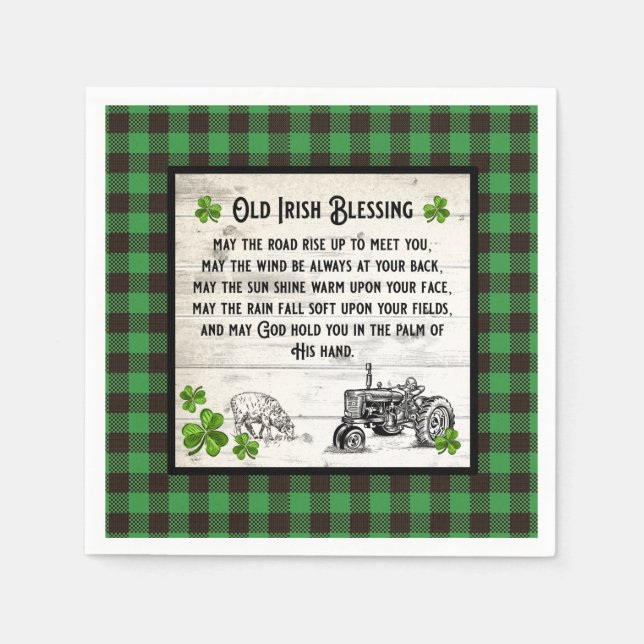 FARM HOUSE OLD IRISH BLESSING FARM TRUCK DECOUPAGE NAPKINS (Front)