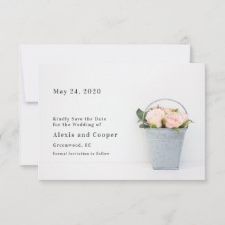 Farm House Rustic Save the Date Card