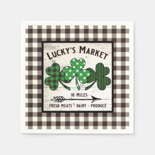 FARM HOUSE ST PATRICK'S DAY SHAMROCK DECOUPAGE ART NAPKINS