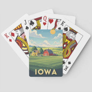 Farm in Iowa Travel Poker Cards