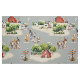Farm Land Large Image Pattern Fabric