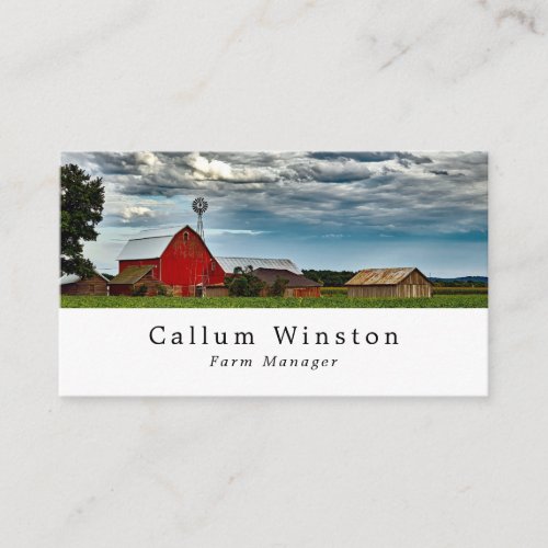 Farm Landscape Farmer  Butcher Business Card