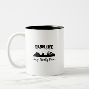 Farm Life Country Life Customizable Two-Tone Coffee Mug