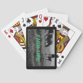 Farm life, cow family poker cards