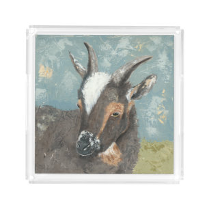 Farm Life-Grey Goat Acrylic Tray