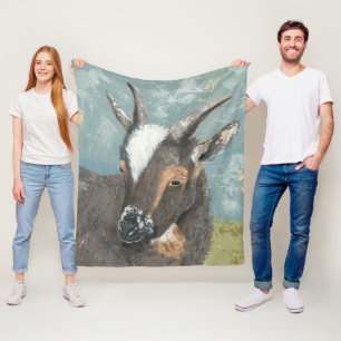 Farm Life-Grey Goat Fleece Blanket