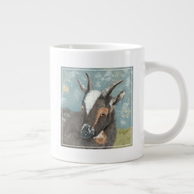 Farm Life-Grey Goat Giant Coffee Mug (Right)