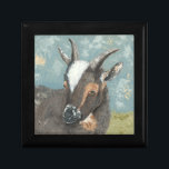 Farm Life-Grey Goat Gift Box<br><div class="desc">Farm Life-Grey Goat by Jade Reynolds. Features a grey goat looking down, done in a paintbrush stroke-like style.</div>