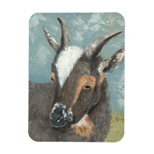 Farm Life-Grey Goat Magnet