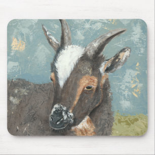 Farm Life-Grey Goat Mouse Pad