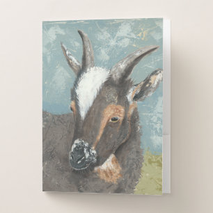 Farm Life-Grey Goat Pocket Folder