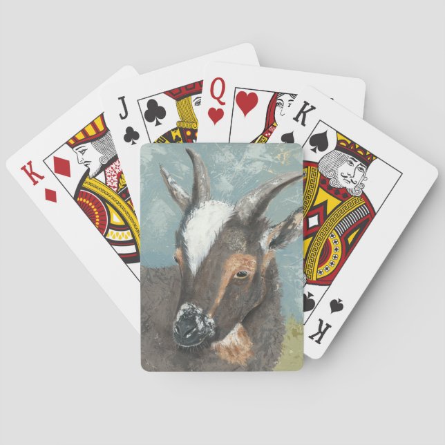 Farm Life-Grey Goat Poker Cards (Back)