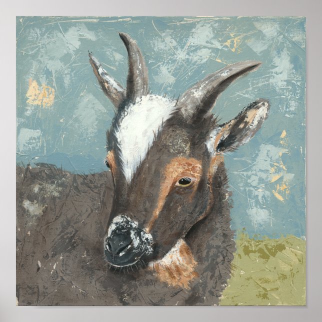 Farm Life-Grey Goat Poster (Front)