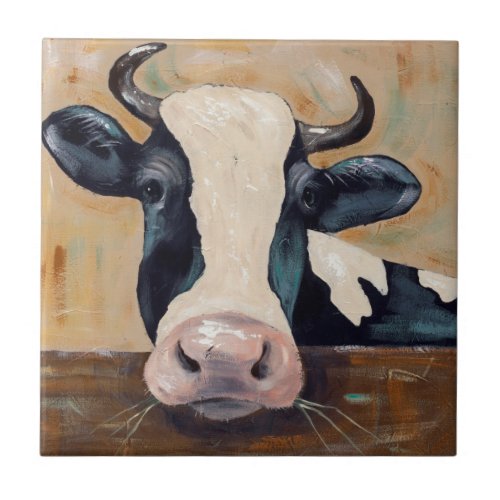 Farm Life _ Gunther the Cow Ceramic Tile