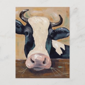 Farm Life - Gunther The Cow Postcard by worldartgroup at Zazzle