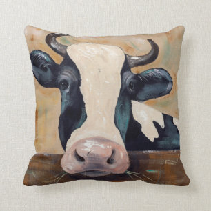 Farm Life - Gunther the Cow Throw Pillow