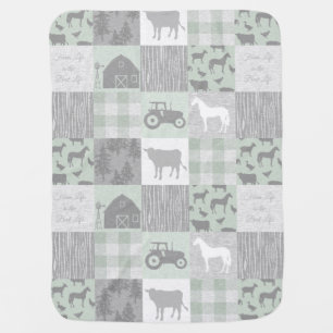 Farm Life is the Best Life - Sage Baby Blanket