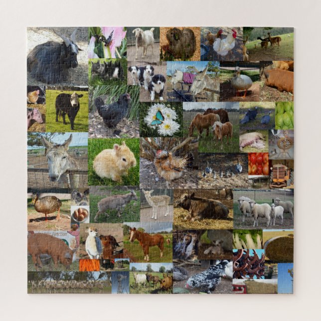Farm Life Photo Collage,  Jigsaw Puzzle (Vertical)