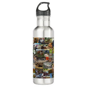Farm Life Photo Collage,  Stainless Steel Water Bottle