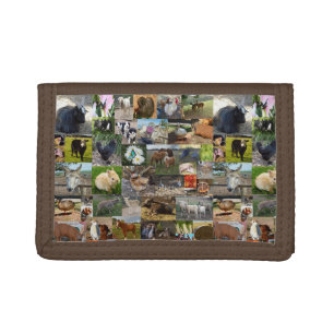 Farm Life Photo Collage, Tri-fold Wallet