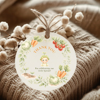 Farm Little Sprout Garden Baby Shower Thank You Classic Round Sticker