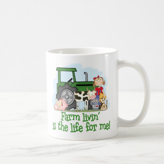 Farm Livin' (Girl) Coffee Mug (Right)
