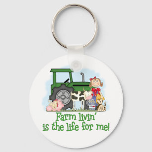 Farm Livin' (Girl) Keychain