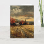 Farm Living Autumn Country Thanksgiving Holiday Card