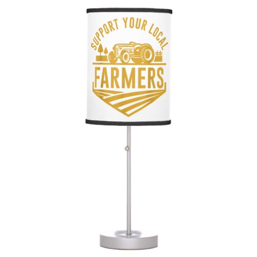 Farm Local Food Patriotic Farming Gift Idea Farmer Table Lamp