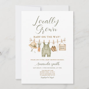 Farm Locally Grown Gender Neutral Baby Shower Invitation