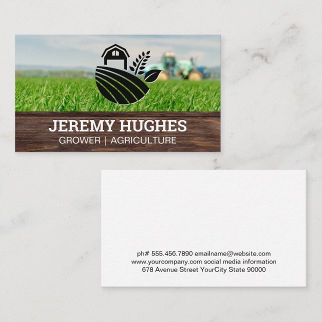 Farm Logo | Farmland Tractor Business Card (Front/Back)