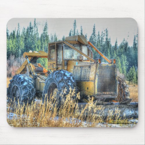 Farm Machinery Tractor Back_Hoe Farm Vehicle Mouse Pad