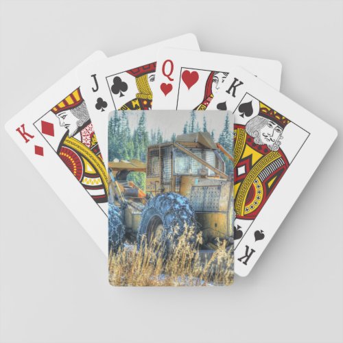 Farm Machinery Tractor Back_Hoe Farm Vehicle Playing Cards