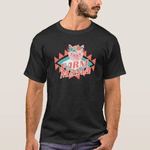 Farm Mama Pigs Piglets Country Animals Mommy Mothe T-Shirt