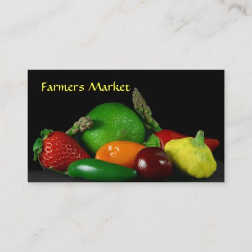 Customizable Farmers Market Business Card Template