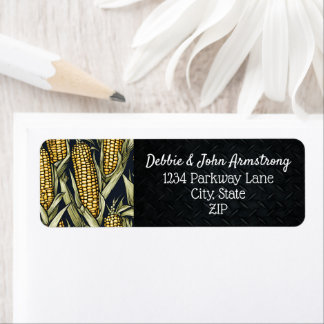 Farm Market Corn Cob Harvest Cool Return Address Label