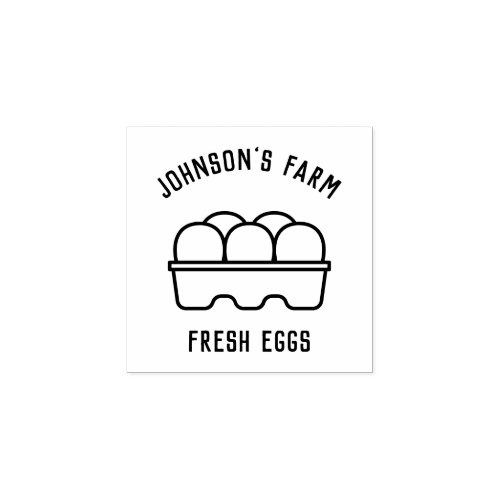 Farm Name  Fresh Eggs  Egg Carton Stamp