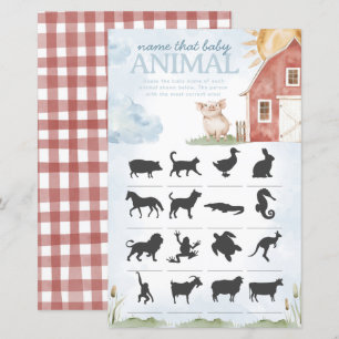 Farm Name that Animal Baby Shower Game