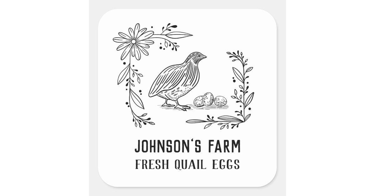 Farm Fresh Quail Egg Carton Stamp