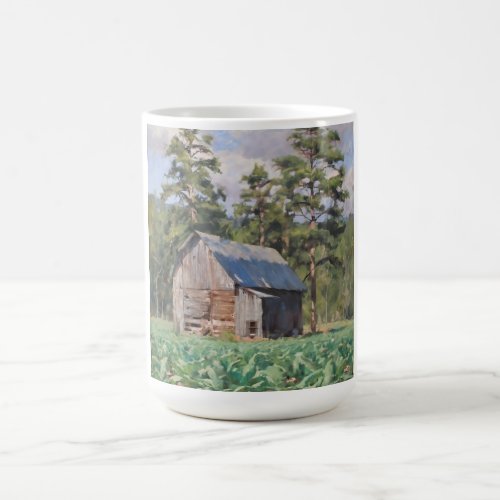 farm oil painting coffee mug