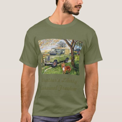 Farm Old Style Land Rover T_Shirt