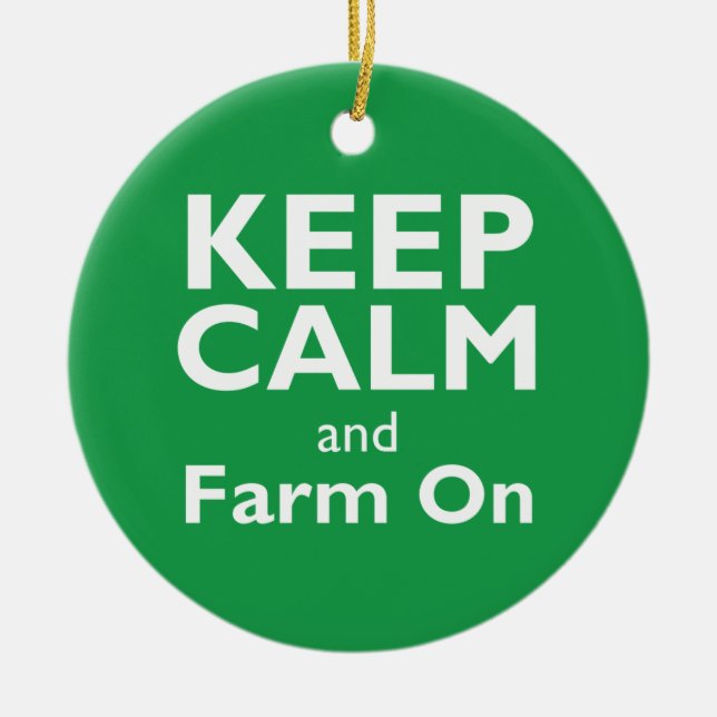 Farm On Ceramic Ornament (Front)