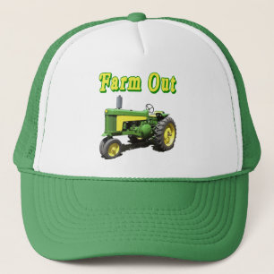 Farm Out Vintage Tractor Trucker Hat
