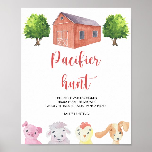Farm - pacifier hunt poster (Front)