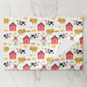 Farm Paper Placemats, Barnyard Animals Party Mats